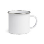 Mug en acier émaillé avec cerclage argenté – Image 2